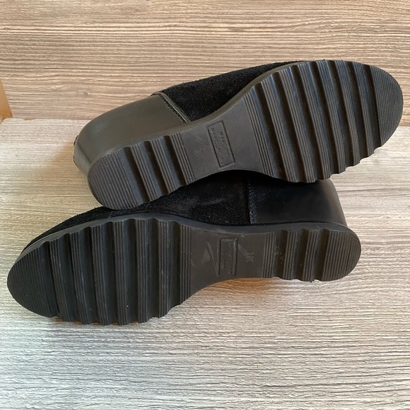 Marc by Marc Jacobs cute black leather and suede hidden wedge boot 38 1/2 8.5 - Picture 6 of 15